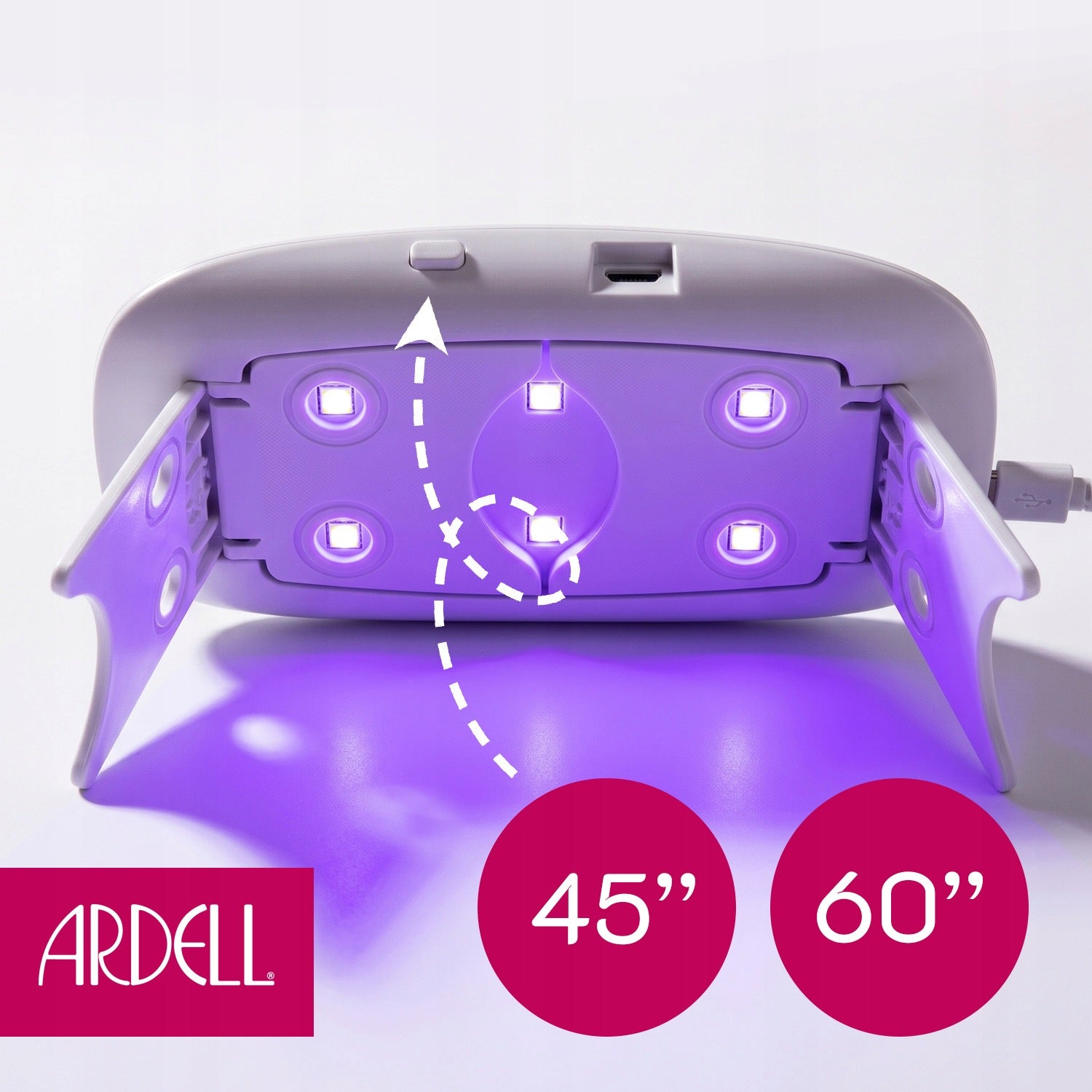 MINI UV LED LAMP FOR NAILS MANICURE HYBRID GELS USB 2 MODES TIMER 6W Manufacturer code 36094