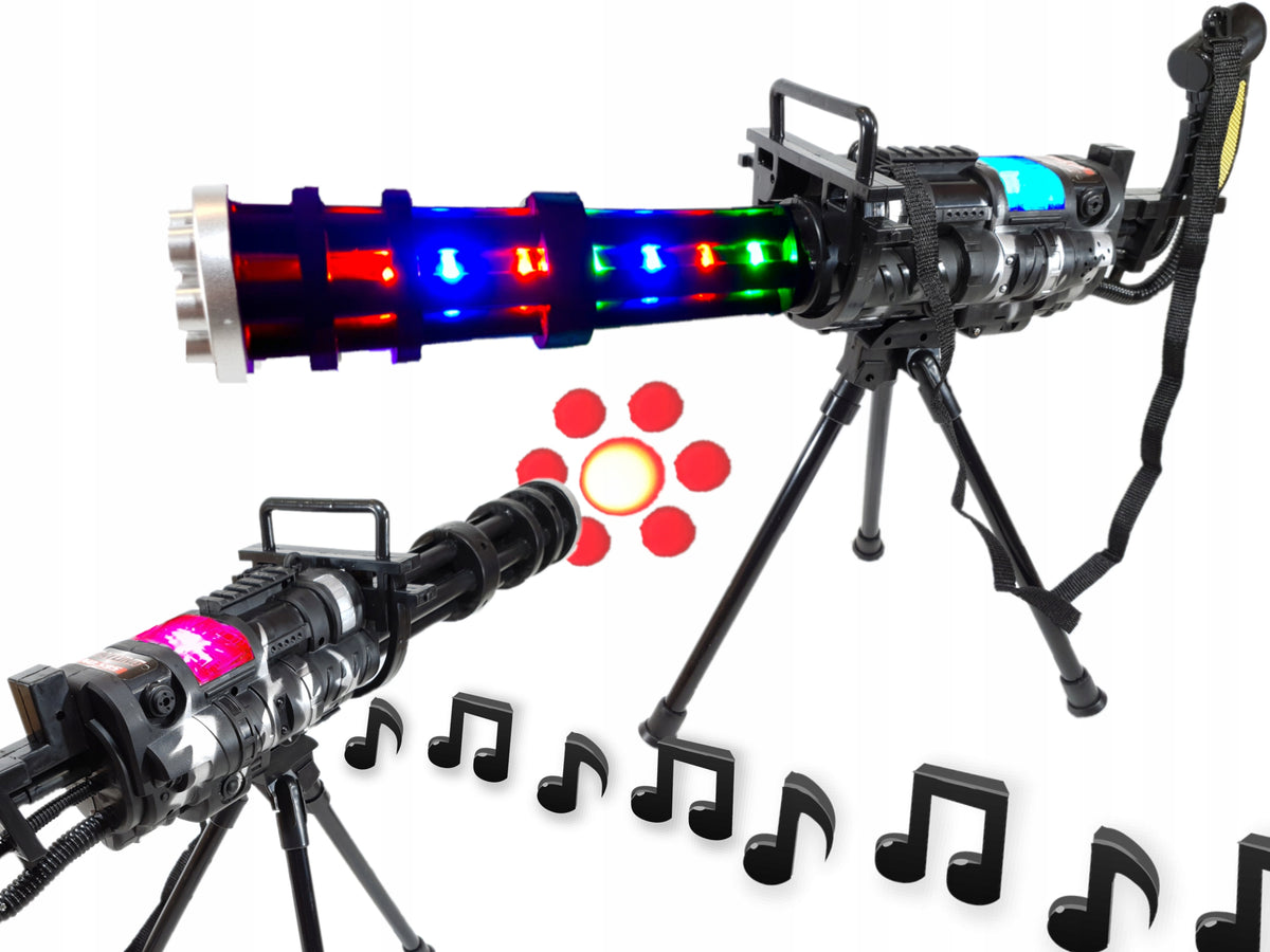 MINIGUN BATTERY-OPERATED RIFLE SNIPER PLAYING LEDS Manufacturer code MINIGUN KARABIN SNAJPERKA PISTOLET NA BATERIE