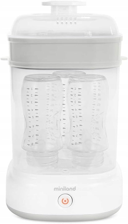 MINILAND Steamy 2in1 STEAM STERILIZER 5 bottles 8 minutes + pliers