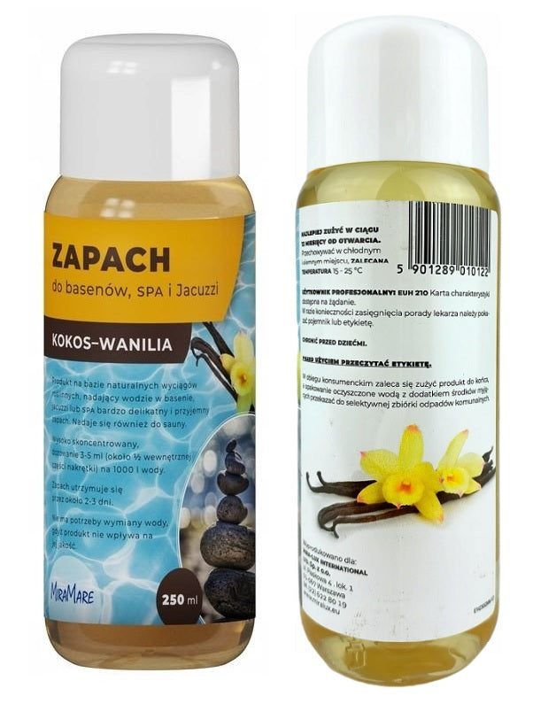 MIRAMARE Scent for jacuzzi pool AROMA COCONUT VANILLA FRAGRANCE for POOL 250 Brand MIRAMARE