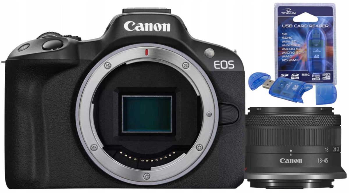 MIRRORLESS CAMERA CANON EOS R50 RF-S 18-45mm F4.5-6.3 IS STM READER