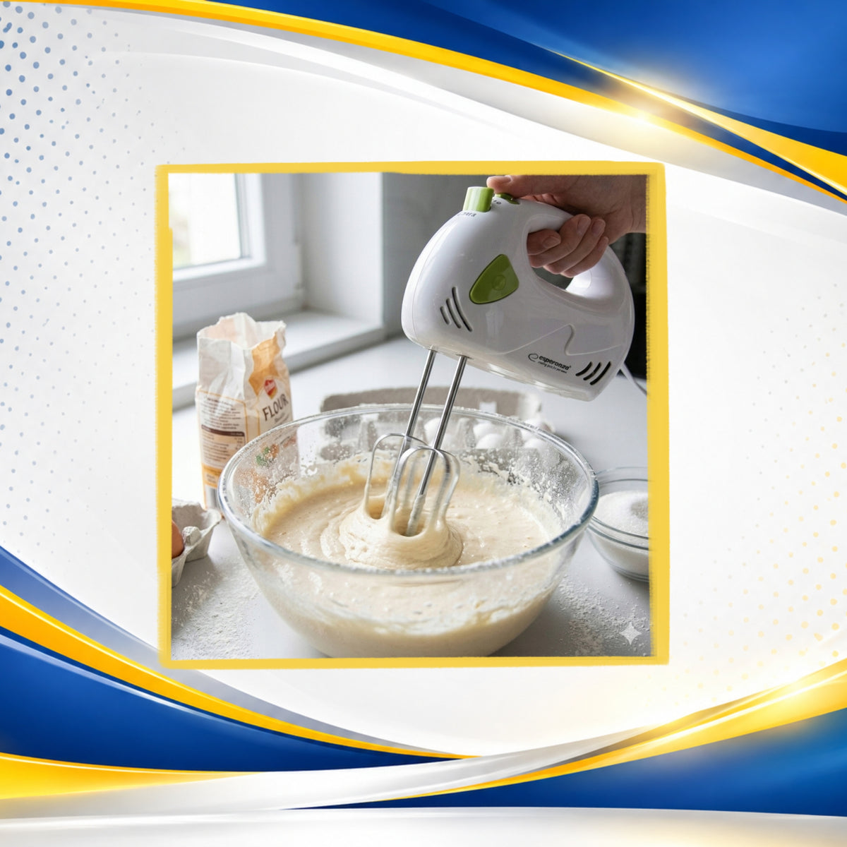 MIXER Handheld Food Processor 7 Gears 4 TIPS 150 W Muffin Esperanza Brand Esperanza