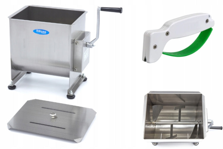MIXER STUFFING MIXER FOR MEAT SAUSAGE MANUAL 10L, + SHARPENER