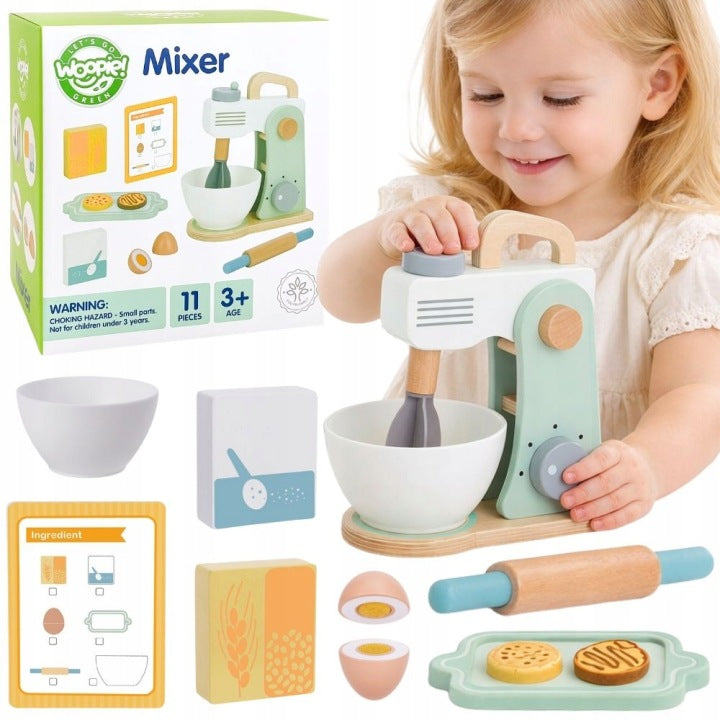 MIXER WOODEN FOOD PROCESSOR PASTEL SET FOR KITCHEN ACCESSORIES WOOPIE