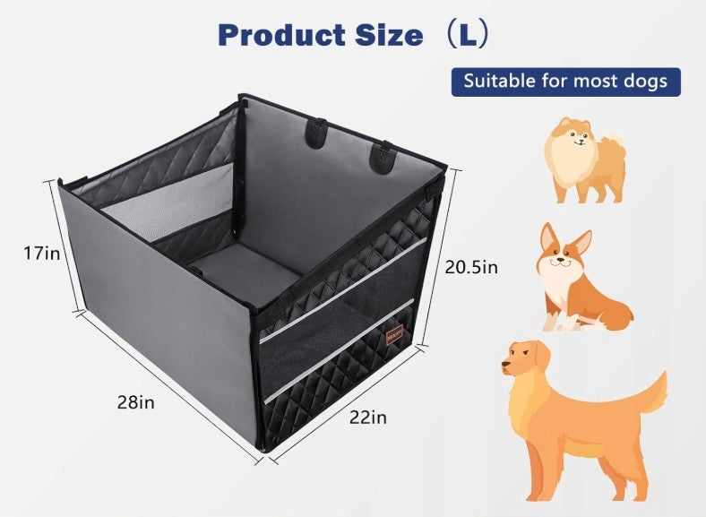 MIXJOY car seat for large and medium dogs grey