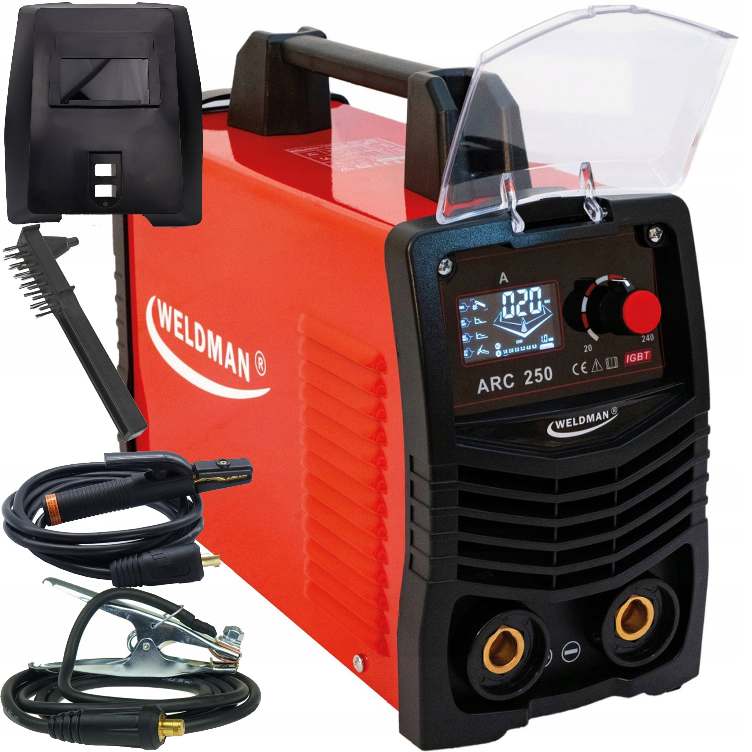 MMA 240A ARC 250 LCD Inverter Welding Machine Synergy Weldman TIG Lift 230V
