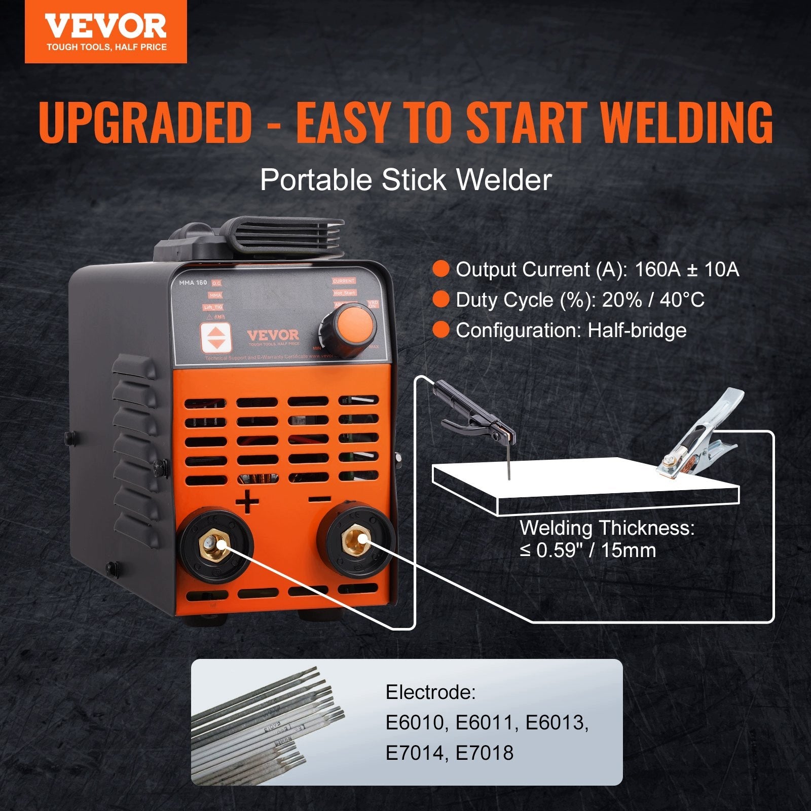 MMA TIG 2in1 160 A 220 V Portable Inverter Welder with Display Manufacturer code MMA-160-NA