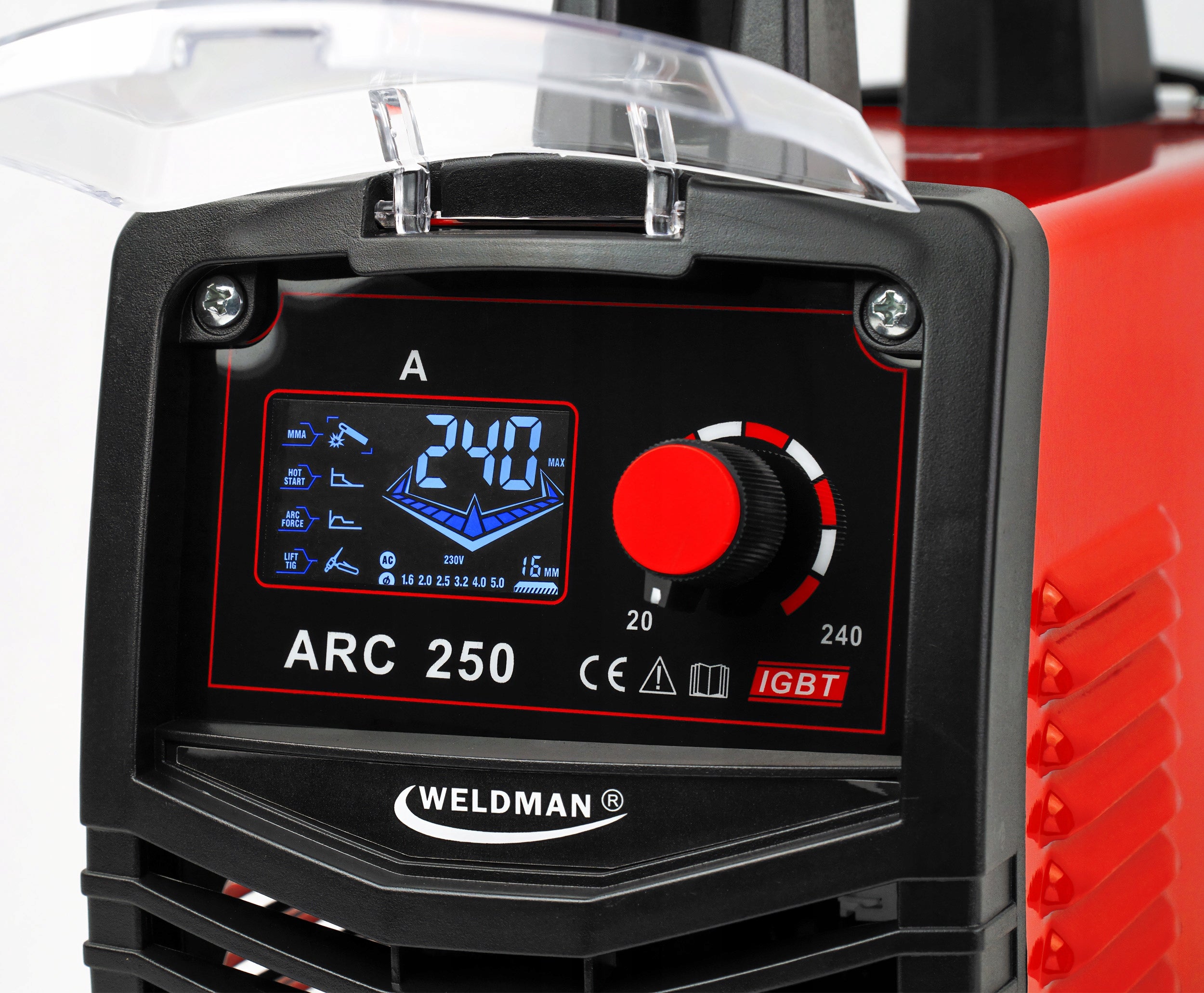 MMA / TIG inverter electrode welder ARC 250 WELDMAN 240 A 60% Device weight 5 kg