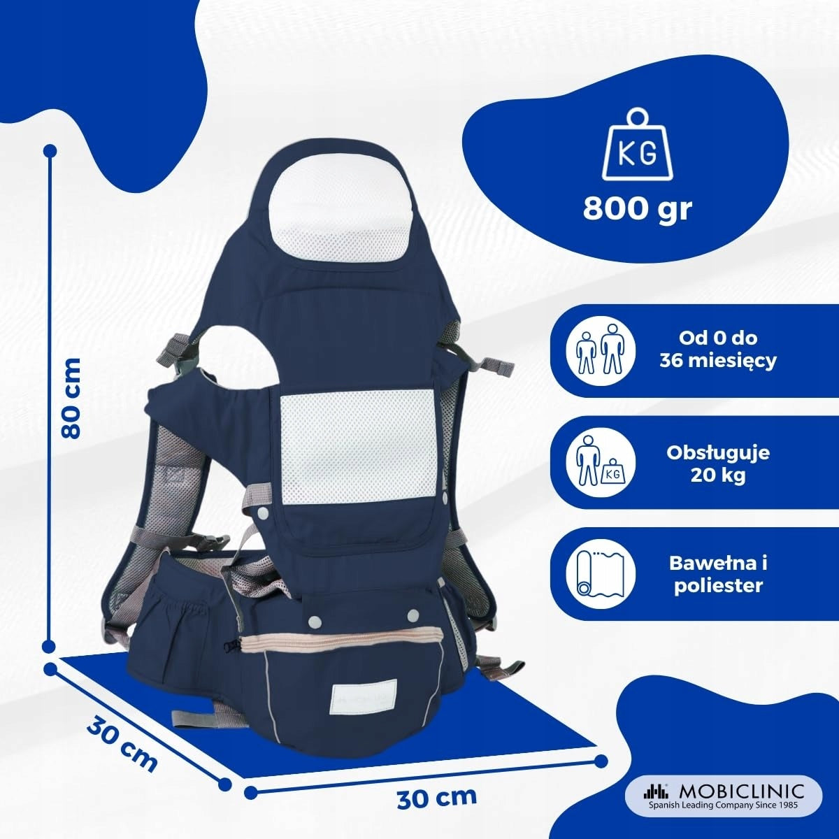 MOBICLINIC Baby Carrier 6in1 Folding Cotton 0-36 Months Manufacturer code QIF-00002/01-AZ