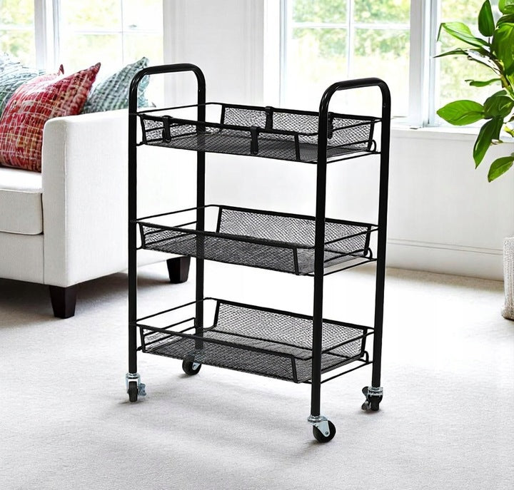 MOBILE RACK KITCHEN TROLLEY BATHROOM SHELF ON WHEELS FOR BATHROOM KITCHEN Brand Artseries