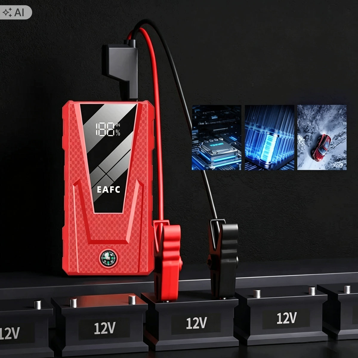 MOCNY rozrusznik JUMP STARTER BOOSTER POWERBANK 1500A LATARKA ZESTAW Manufacturer code JC14 Emergency Starter Power Supply