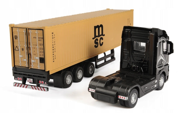 MODEL CAR TIR TRUCK WITH SEMI-TRAILER MERCEDES SCALE 1:43 Manufacturer code RE-881