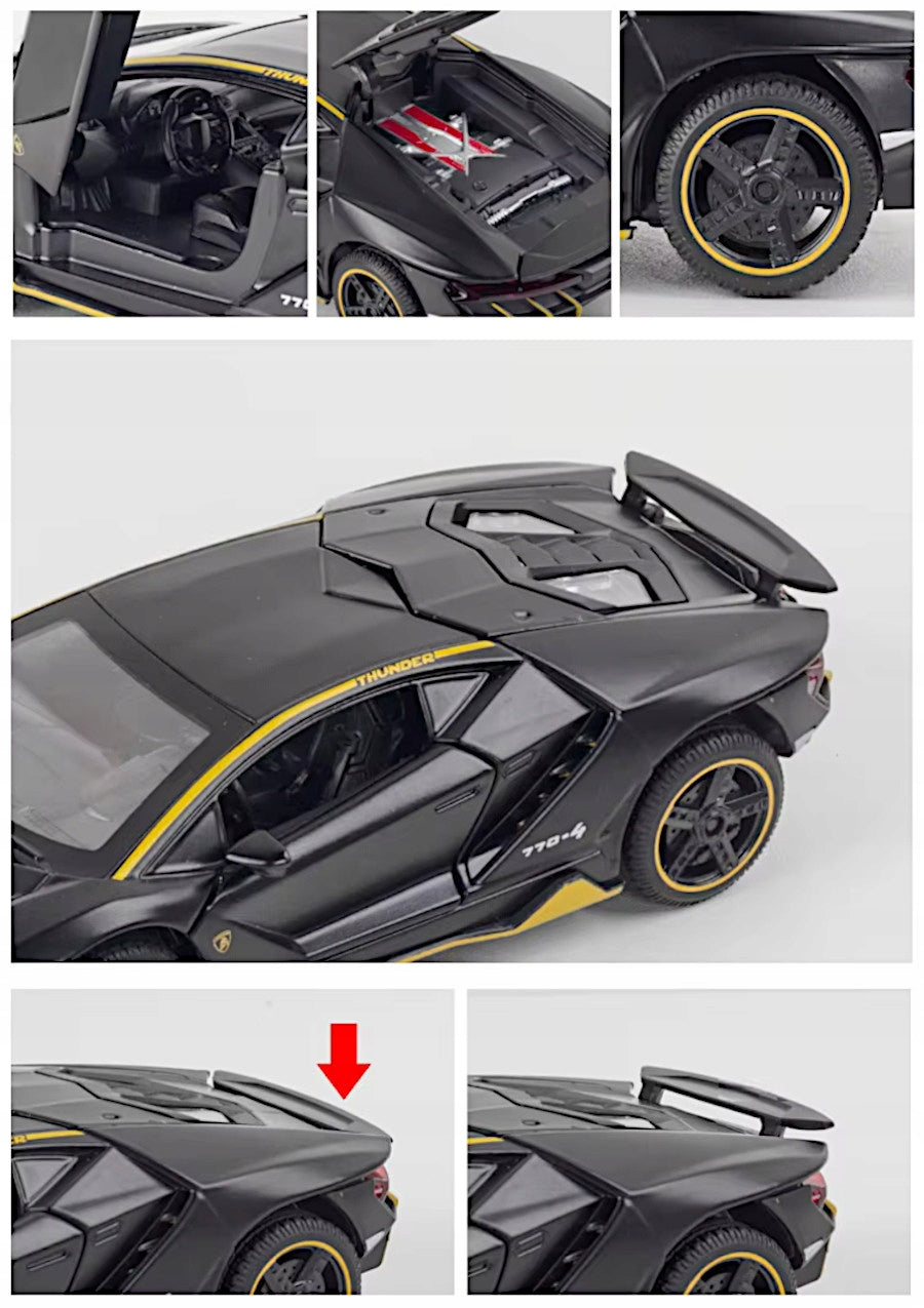 MODEL LAMBORGHINI LP770-4 METAL AUTO CAR 1:32 DRIVE LED SOUND Packaging status original