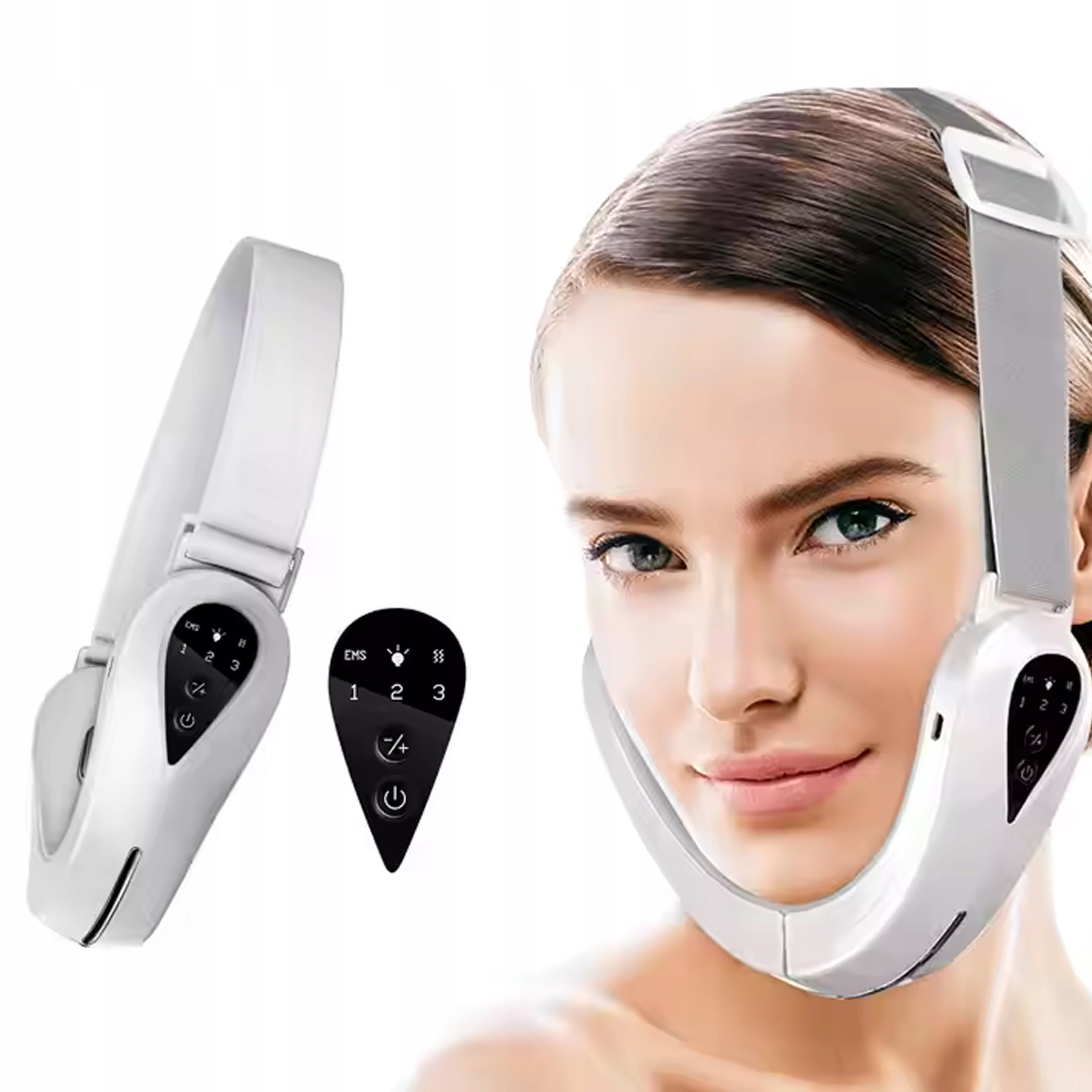 MODELING FACE MASSAGER EMS USB PHOTOTHERAPY FOR CHIN 400MAH Packaging status original