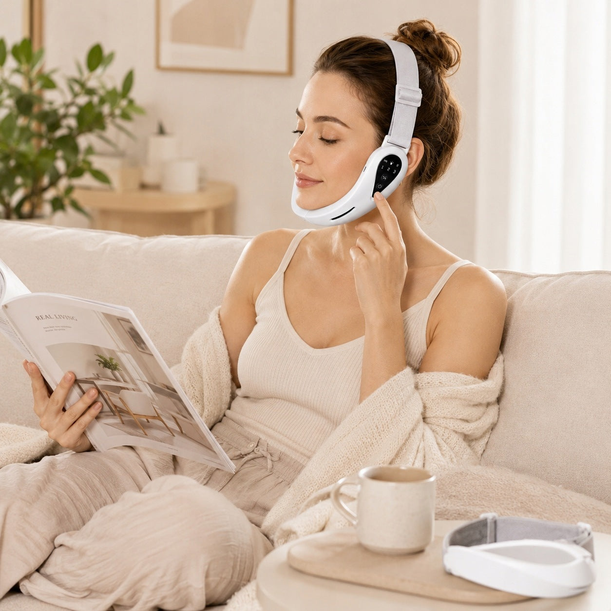 MODELING FACE MASSAGER LIFTING EMS USB PHOTOTHERAPY FOR CHIN 400MAH Medical device no