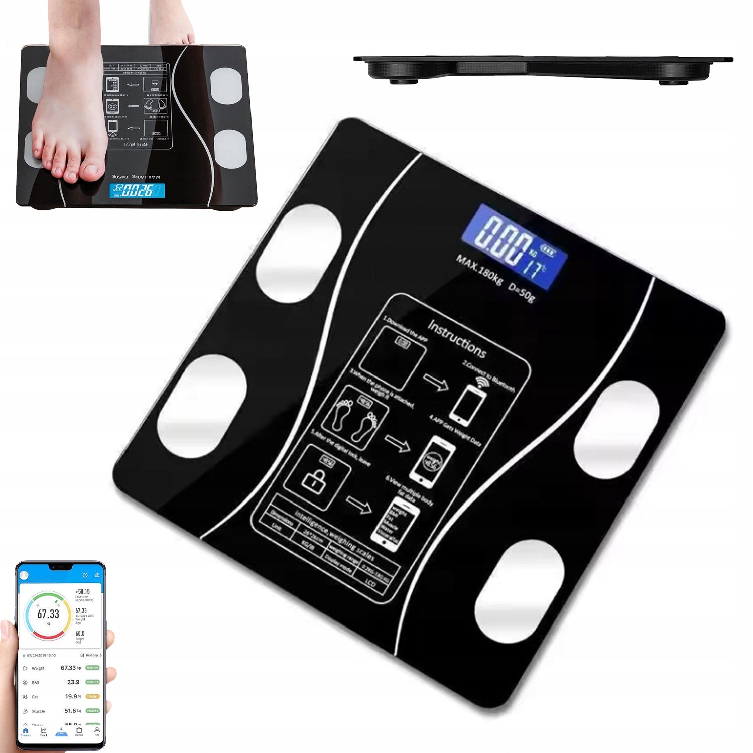 MODERN ANALYTICAL SCALE LARGE LCD DISPLAY HIGH QUALITY
