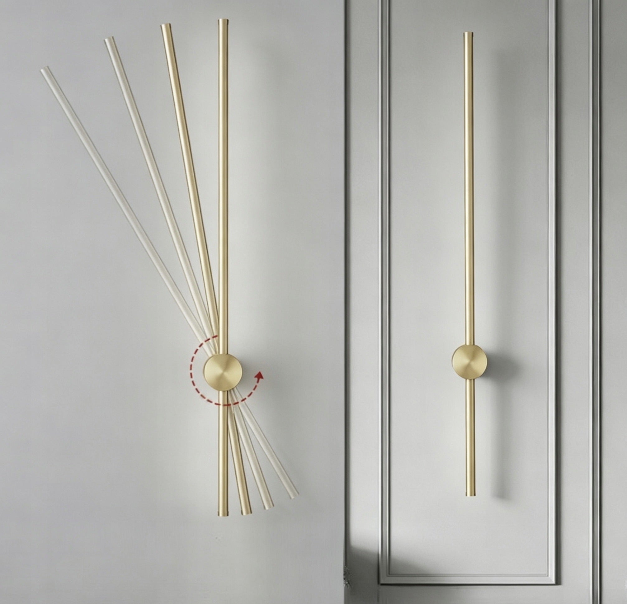 MODERN CLASSIC WALL LAMP 60 CM 4000K LINEAR LED WALL LAMP GOLD Brand Lukkolight