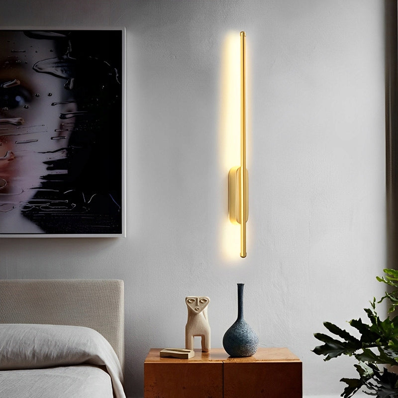 MODERN WALL LAMP 60 CM 4000K LINEAR WALL SCONCE LED GOLD SLIM Brand Lukkolight