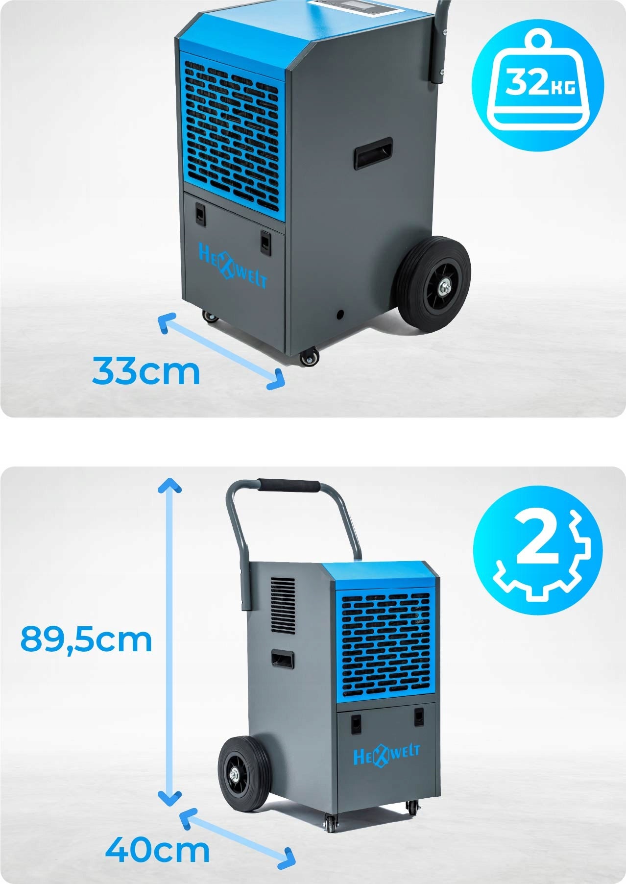 MOISTURE DEHUMIDIFIER 650W CONSTRUCTION INDUSTRIAL ABSORBER 50L/24H Medical device no