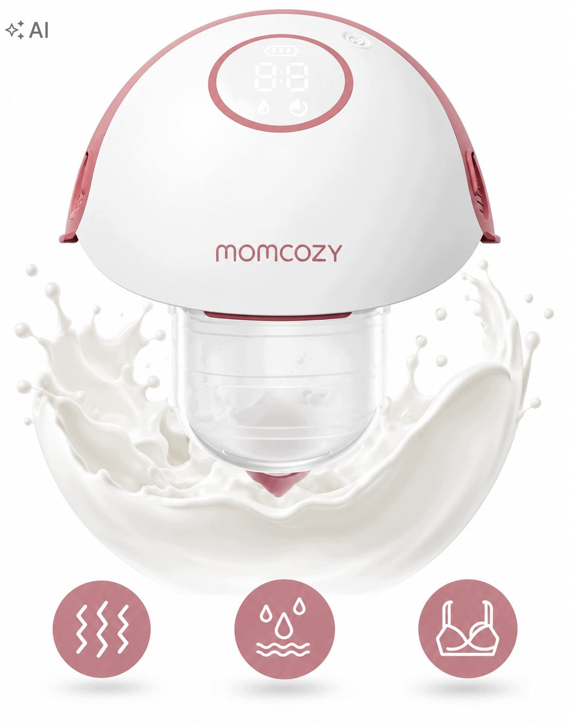 MOMCOZY M6 Electric Double Wearable Breast Pump, Hands-Free, 2-Pack Medical device no