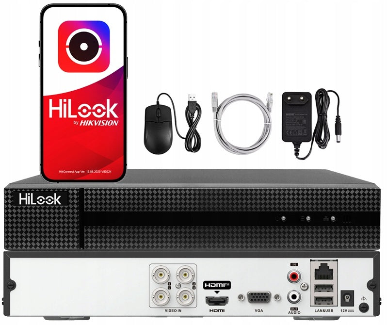 MONITORING RECORDER 4 CHANNELS UP TO 2MPx TVI AHD CVI HILOOK BY HIKVISION
