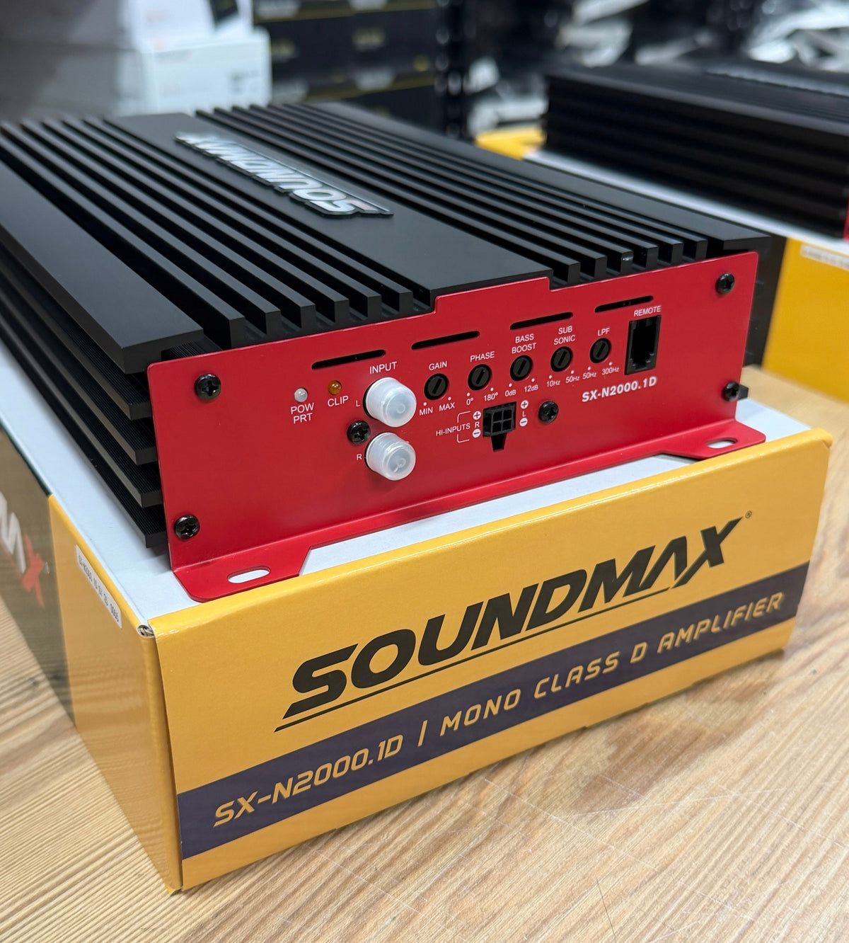 MONOBLOCK AMPLIFIER 2000W RMS SOUNDMAX SX-N2000.1D HI-INPUT CLIP PILOT Manufacturer code SX-N2000.1D