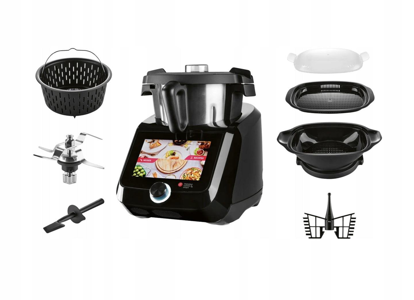 MONSIEUR CUISINE FOOD PROCESSOR LIDLOMIX BLACK SMART C1 Wi-Fi GW APKA 2026 Dominant color black