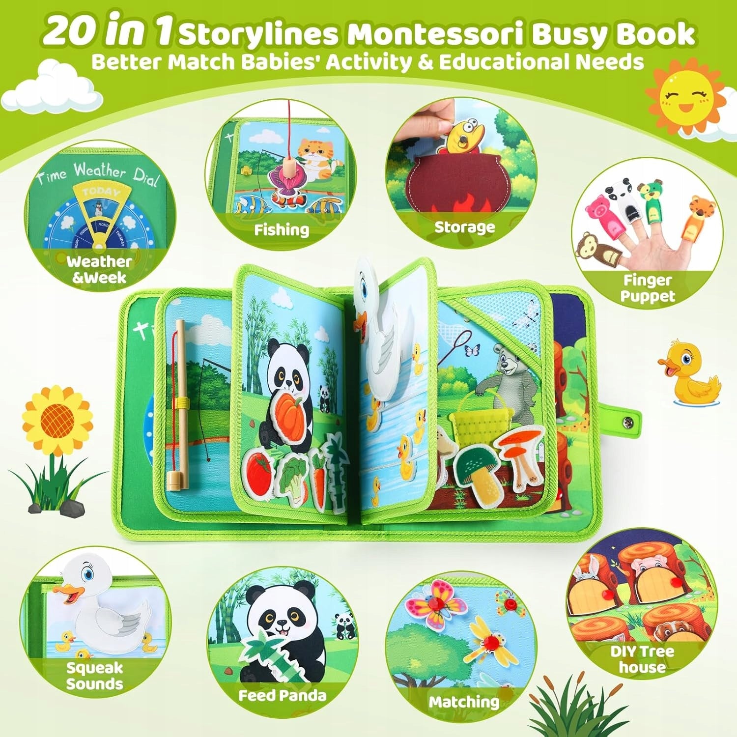 MONTESSORI 3D SENSORY BOOK FOR CHILDREN EDUCATIONAL FELT Brand Zgeer