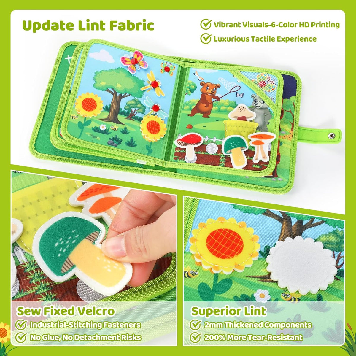 MONTESSORI 3D SENSORY BOOK FOR CHILDREN EDUCATIONAL FELT EAN (GTIN) 6925566253360
