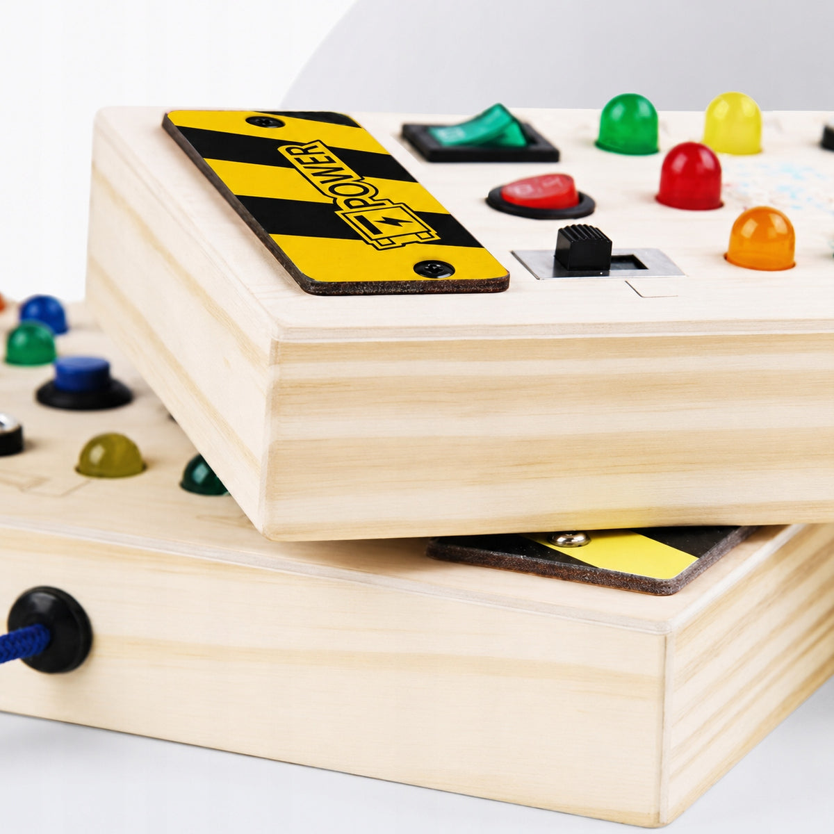 MONTESSORI BOARD SENSORY WOODEN MANIPULATIVE LED FOR CHILDREN