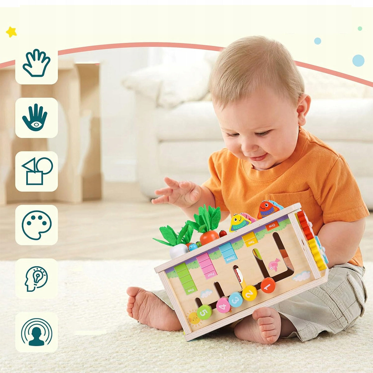 MONTESSORI EDUCATIONAL TOY OVER 6 MONTHS SENSORY TOY 6in1 Brand no brand