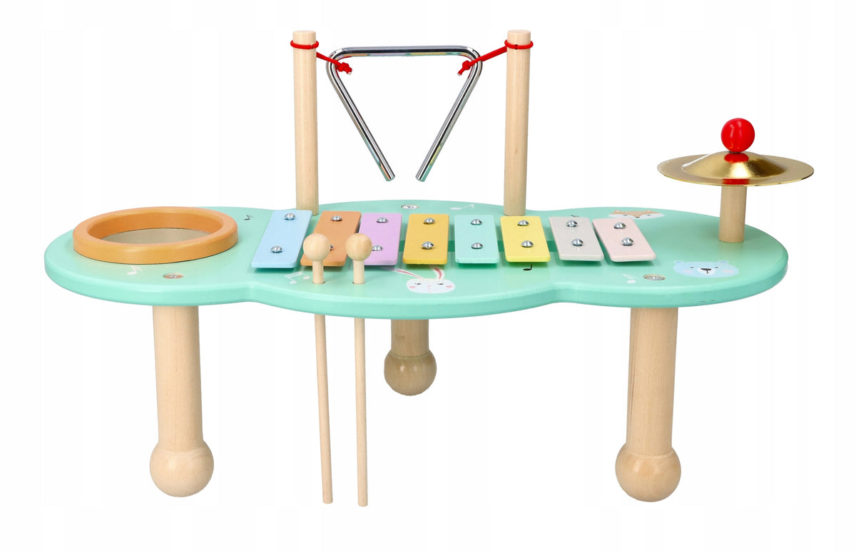 MONTESSORI INSTRUMENT FOR CHILD MUSICAL wooden cymbals drum 4in1