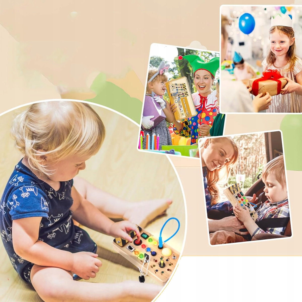 MONTESSORI INTERACTIVE BOARD, GIFT FOR CHILDREN WITH ADHD AND AUTISM Packaging status original