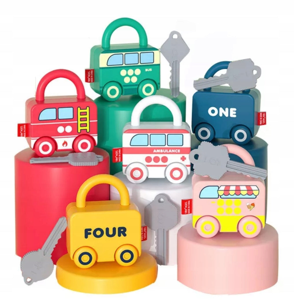 MONTESSORI PUZZLE GAME EDUCATIONAL PADLOCK KEYS