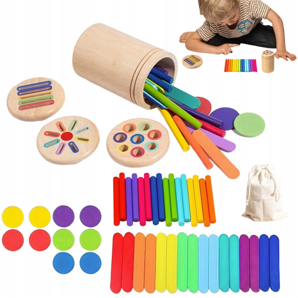 MONTESSORI SORTING TOY FOR KIDS LEARNING COLORS, EDUCATIONAL GAME Packaging status original