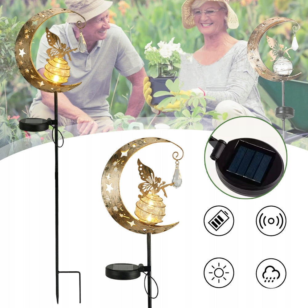 MOON SOLAR LAMP FOR BALCONY, OUTDOOR GARDEN LIGHT ORNAMENTS Packaging status original