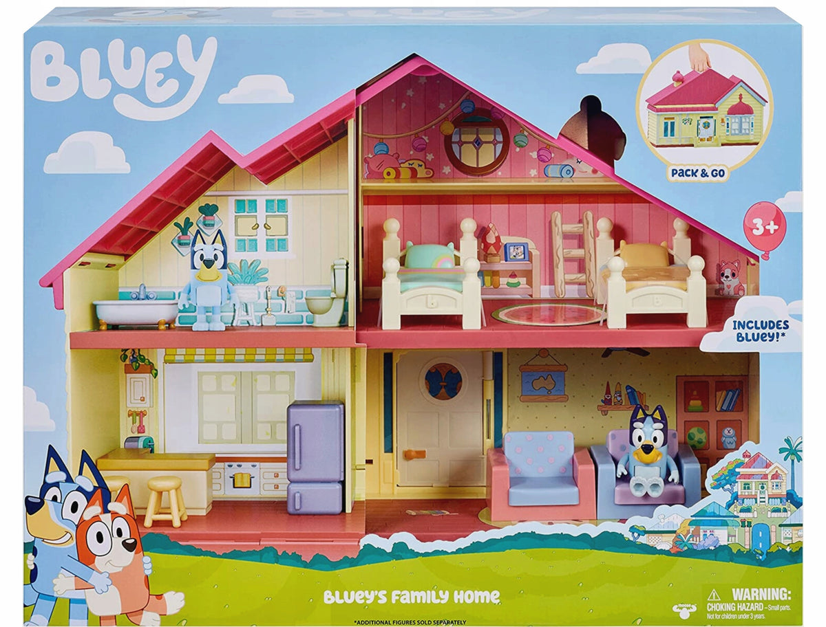 MOOSE TOYS BLUEY FAMILY HOME SET- ACCESSORIES AND FIGURINE BLUEY 3+