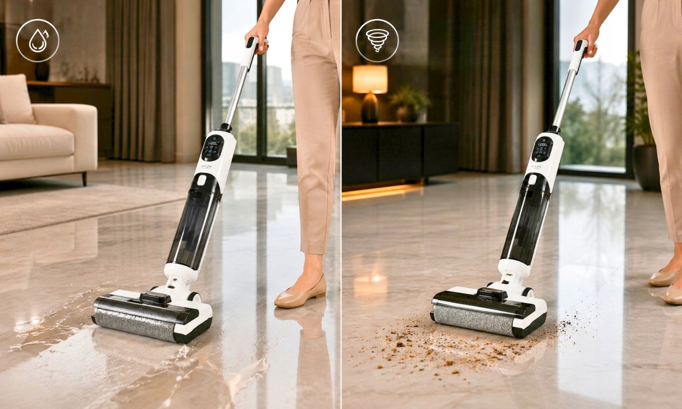 MOPPING VACUUM CLEANER WASHING VERTICAL CORDLESS SELF-CLEANING SET 6IN1 Manufacturer code BEZPRZEWODOWY MYJĄCY MOPUJĄCY MOCNY 6W1