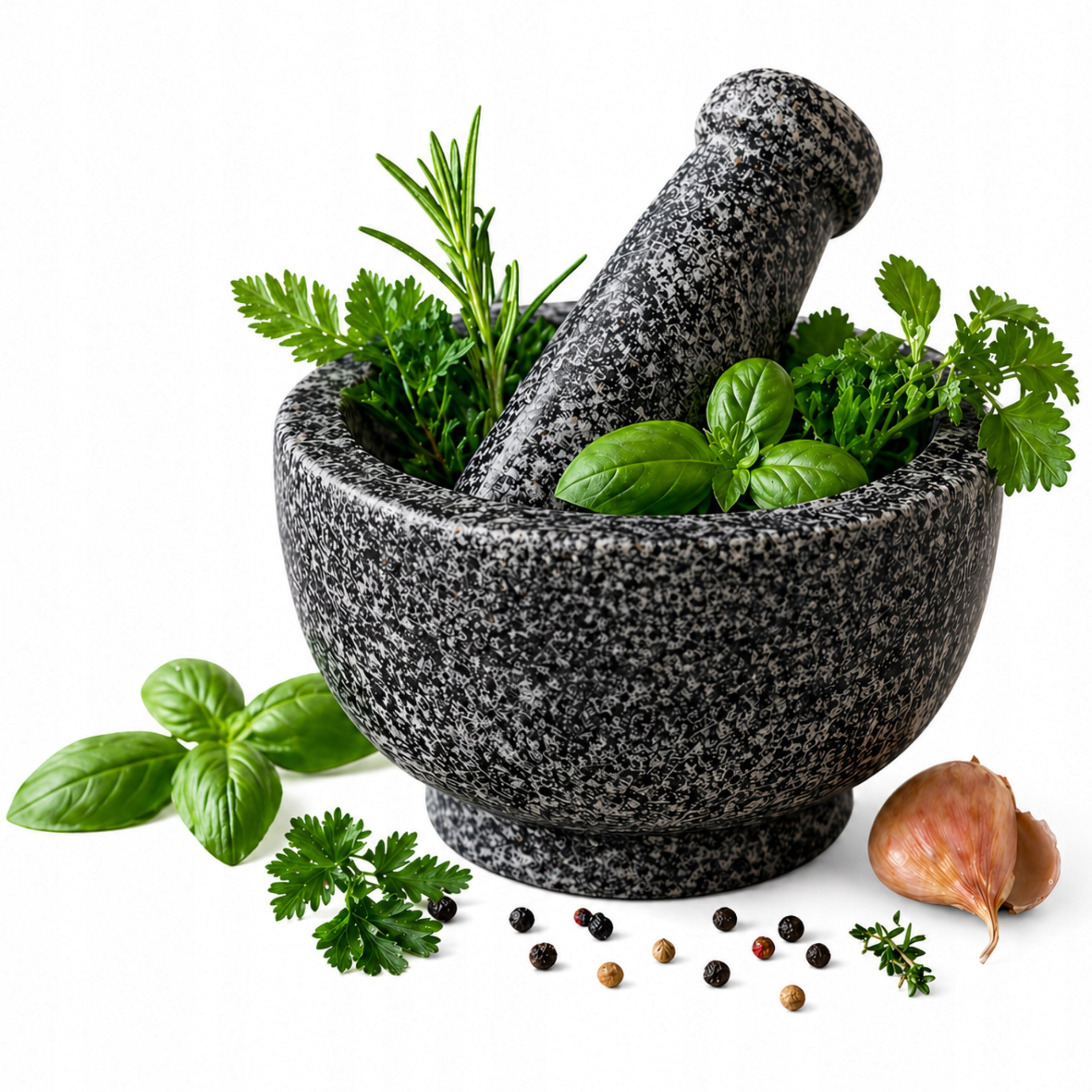 MORTAR STONE GRANITE KITCHEN FOR SPICES MEDICINE PESTLE CREO HOME Manufacturer code MOŻDZIERZ KAMIENNY GRANITOWY KUCHENNY