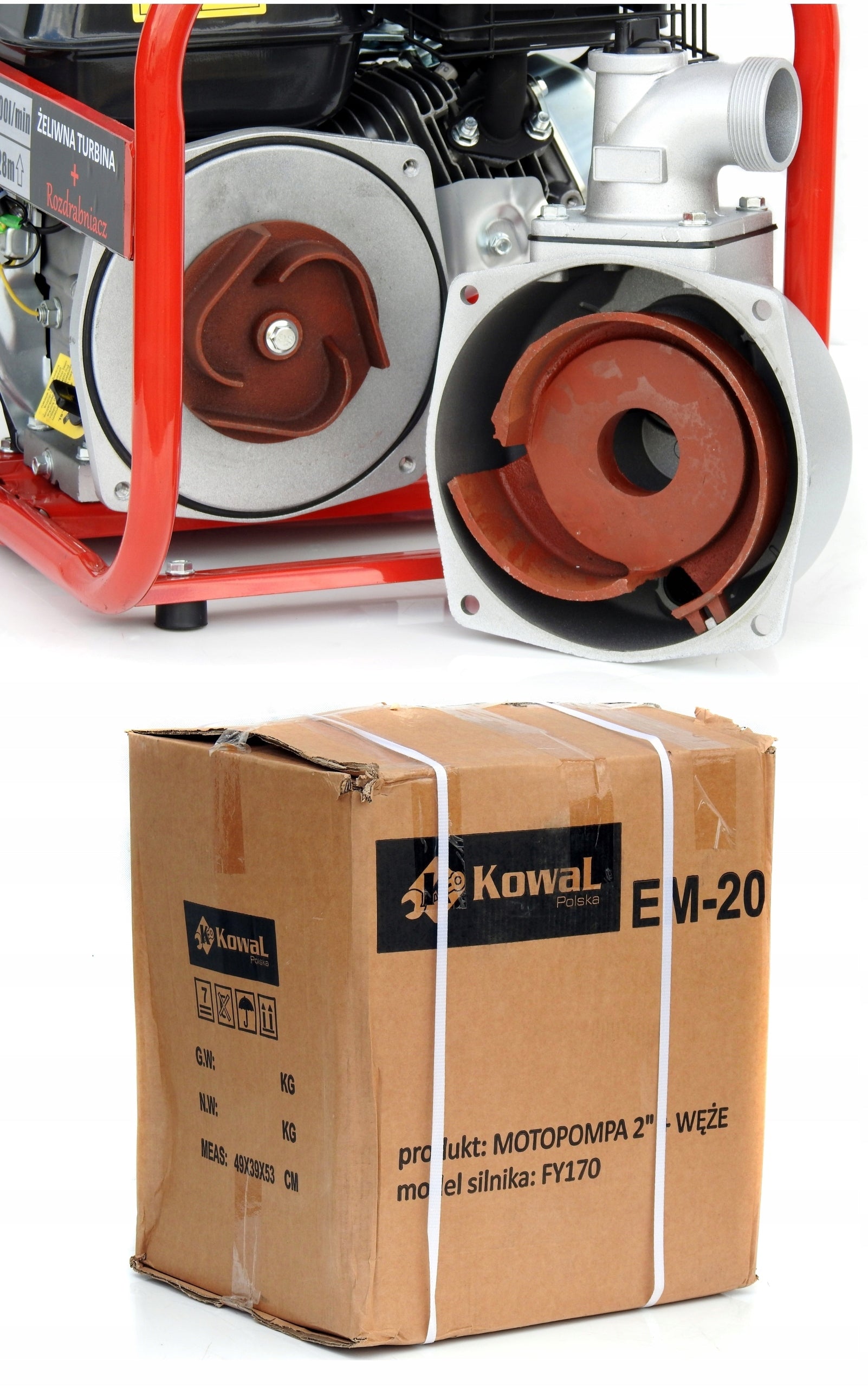 MOTOPOMPA 2 +SNAKES diesel water pump 600l/min CAST IRON TURBINE blacksmith Pump type surface