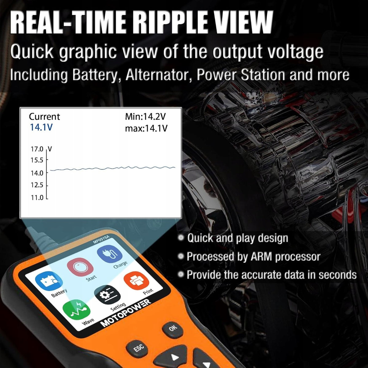 MOTOPOWER MP0515A 12V CAR BATTERY TESTER Manufacturer code 6915203695165