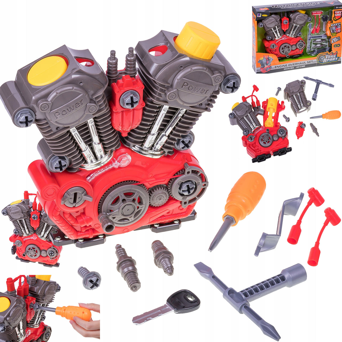 MOTOR FOR TWISTING AND UNSCREWING SMALL MECHANIC CONSTRUCTION TOY