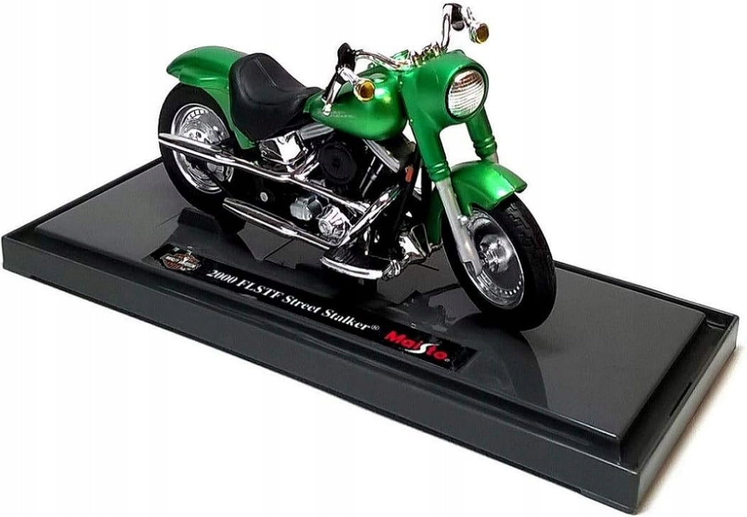 MOTOR HARLEY DAVIDSON FLSTF STREET STALKER 2000 MODEL 1:18 MAISTO FAITHFUL 3+ Brand Maisto