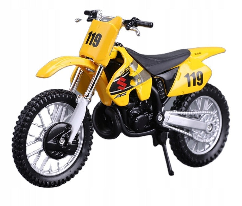 MOTOR Suzuki RM250 1:18 SCALE MODEL MAISTO FRESH METAL FAITHFUL MINIATURE Packaging status original