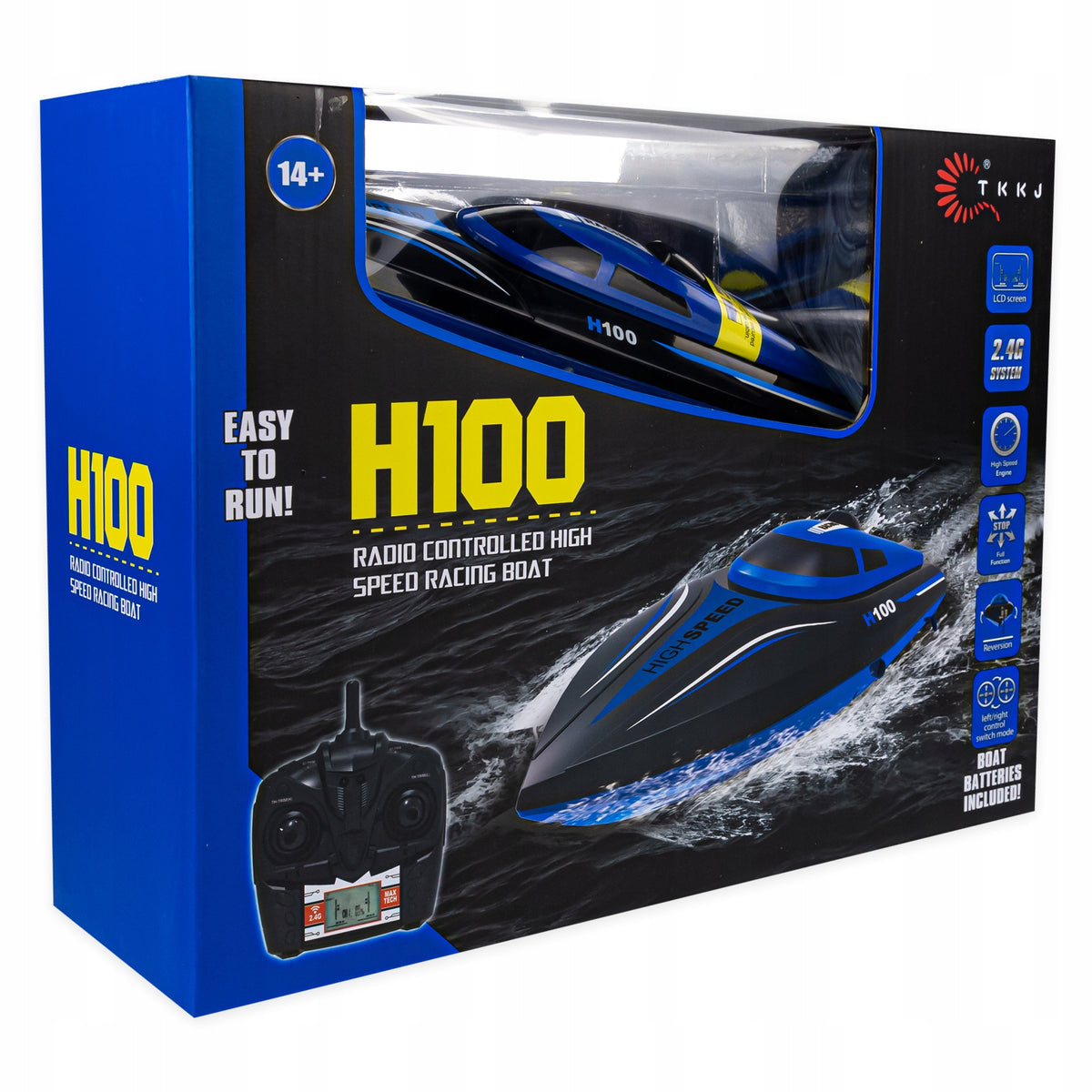 MOTORBOAT BOAT remote controlled SPEED BOAT 20km/h RC BOAT FOR REMOTE CONTROL + AKU Brand click4TOYS