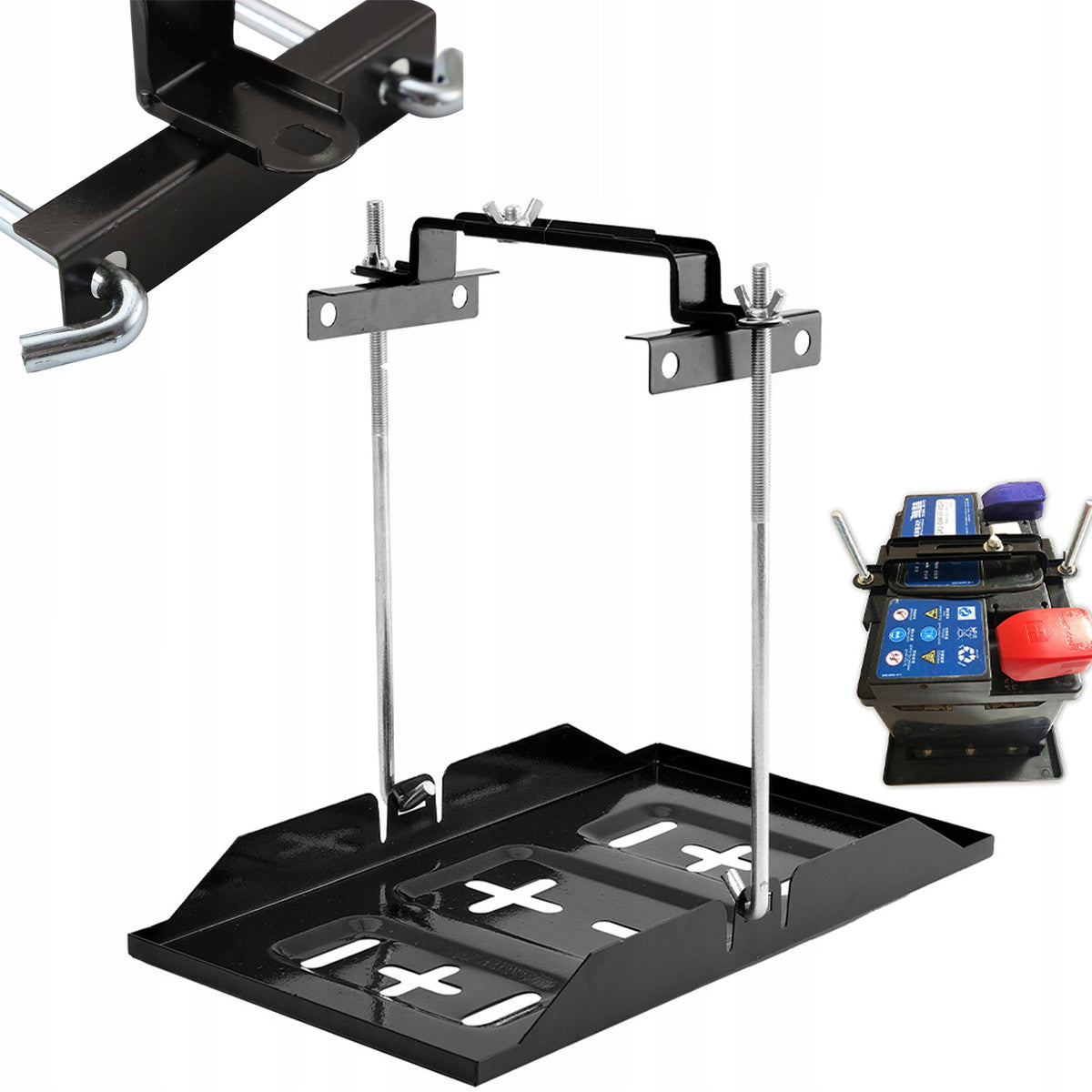 MOUNT HOLDER FOR BATTERY UNIVERSAL RESISTANT STEEL Manufacturer code ASCJBHJK
