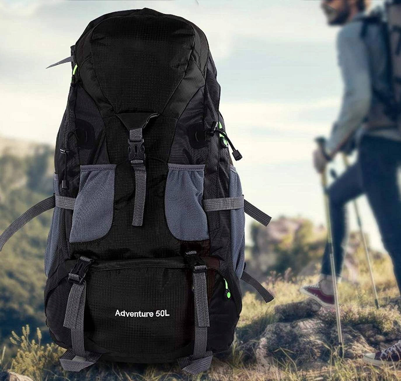 MOUNTAIN BACKPACK FREE KNIGHT BLACK WATERPROOF 50L TREKKING SURVIVAL BAG Packaging status original