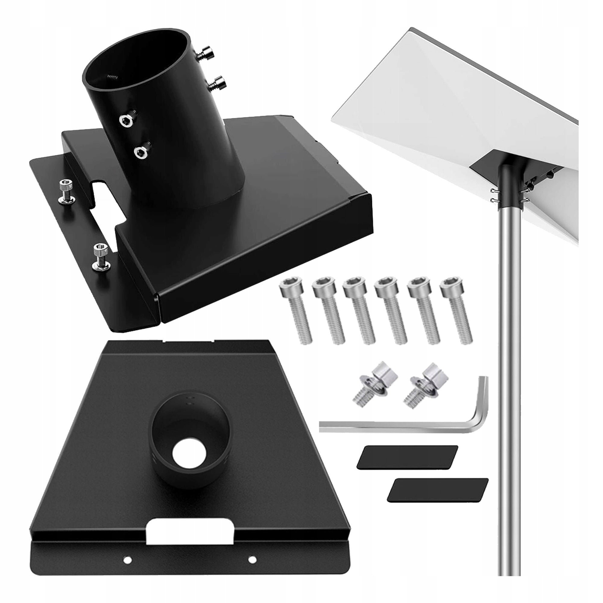 MOUNTING BRACKET ADAPTER FOR STARLINK STANDARD 4 x PIPE V3 6 screws for pipe