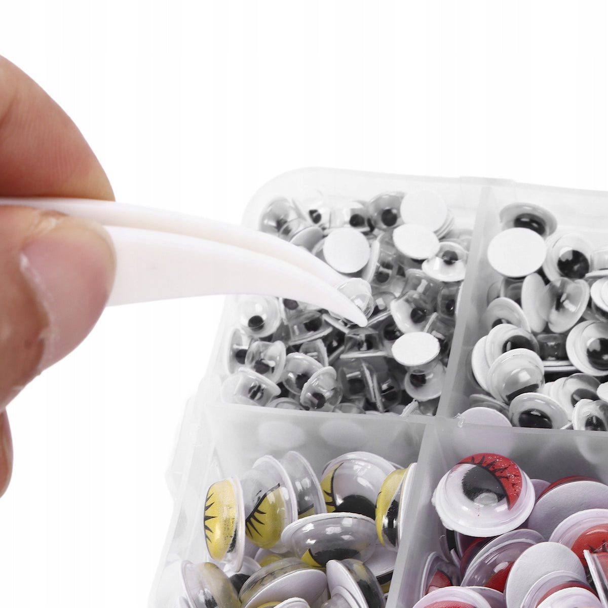 MOVABLE EYELETS SELF-ADHESIVE EYES FOR DECORATION PLUSH TOYS 10mm 420 PCS Brand no brand