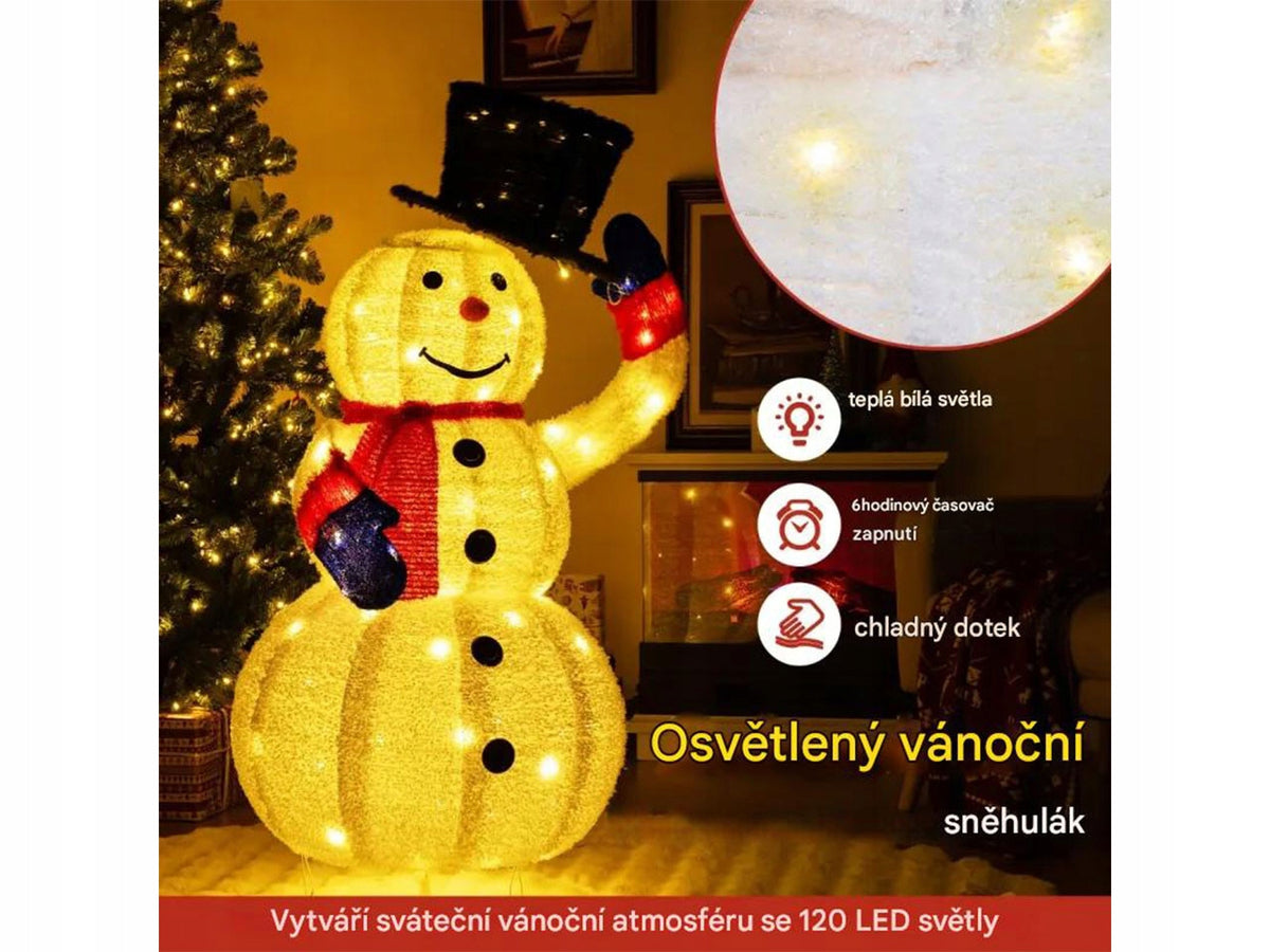 MOVING CHRISTMAS DECORATION LED SNOWMAN 120 LED LIGHTS Brand Costway